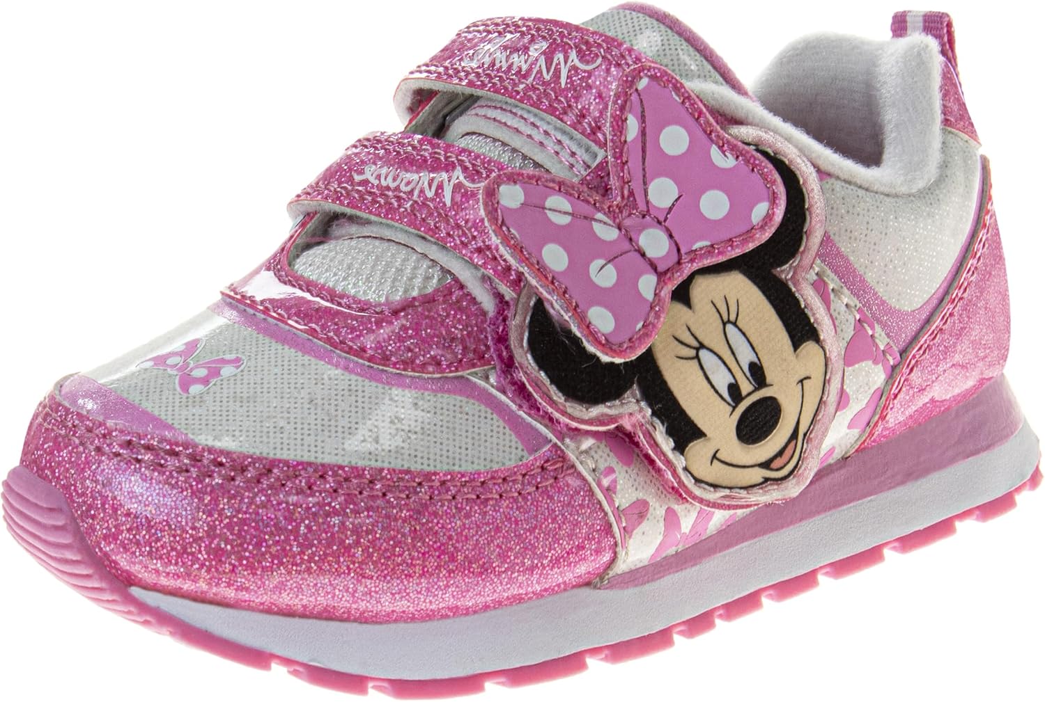 Minnie Mouse Light Up Laceless Running Shoes for Girls
