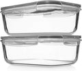 Razab Large Glass Food Storage Set - BPA-Free, Leak Proof, Microwave & Oven Safe