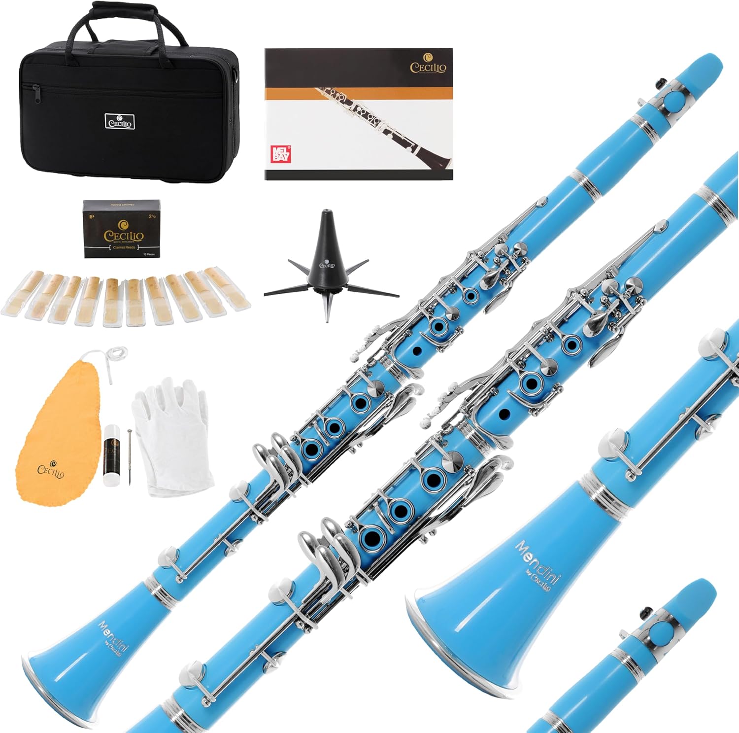 Mendini B Flat Clarinet for Beginners with Complete Accessories