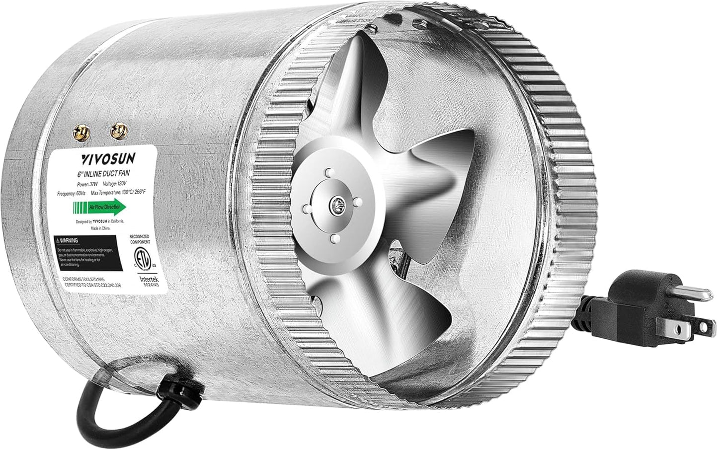 VIVOSUN 6 Inch Inline Duct Fan for Quiet Ventilation Needs
