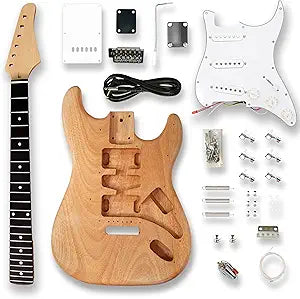 BexGears Electric Guitar Kits with Okoume Wood Body and Maple Neck