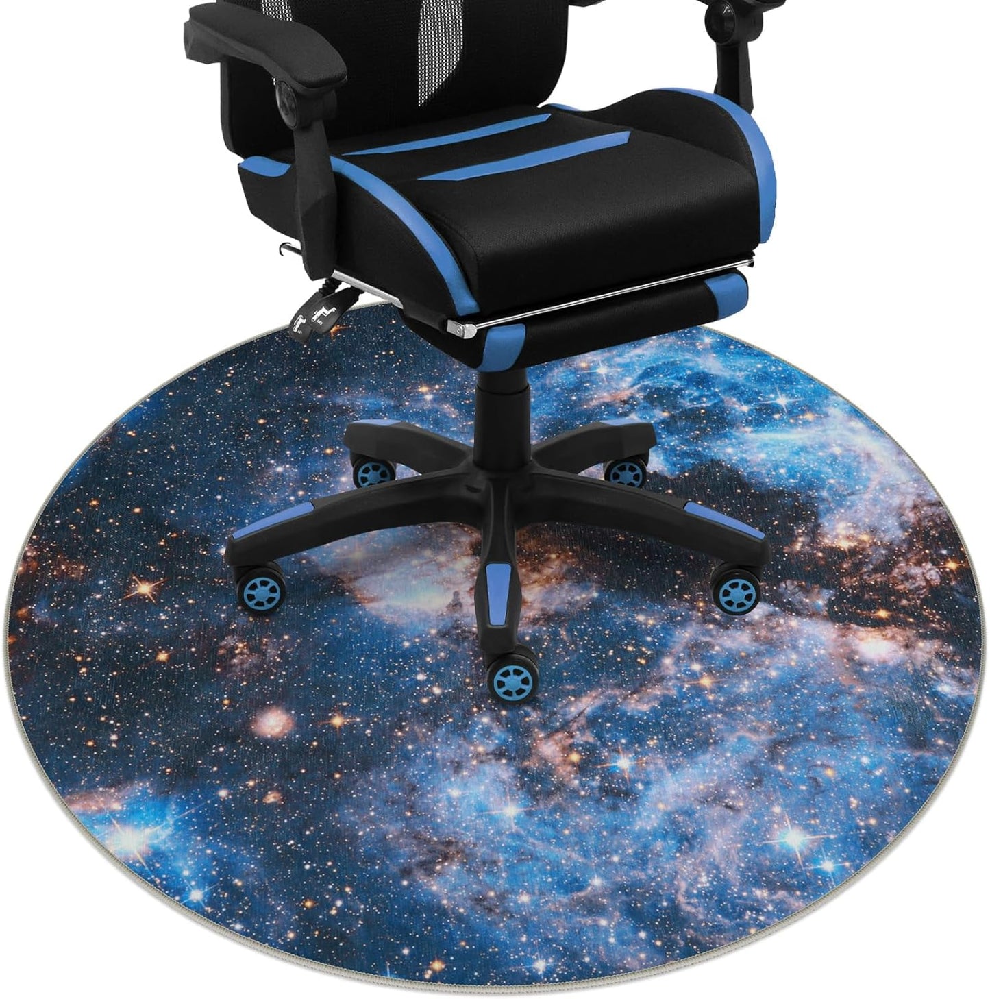 Non-Slip Desk Chair Mat for Hardwood - Anidaroel Galaxy Round