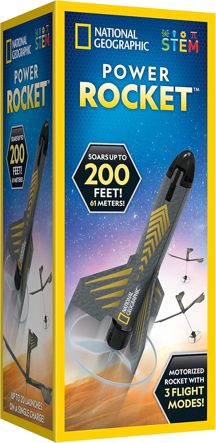 National Geographic Motorized Rocket: Launch 200ft!