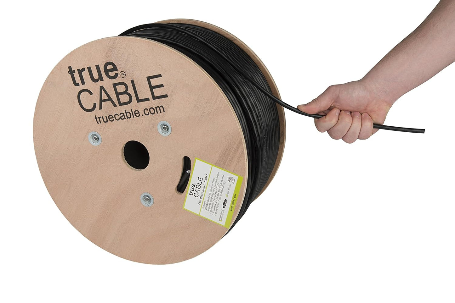 trueCABLE Cat6 Direct Burial Ethernet Cable for Outdoor Use