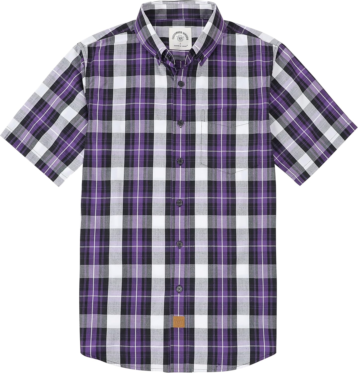 Dubinik Mens Short Sleeve Button Down Shirts for Summer Style