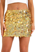 Sequin Skirt for Women - Stretchy Bodycon Mini for Nights Out