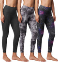 3 Pack Yoga Pants with Pockets for Women - Tummy Control Leggings keys