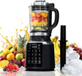 Glass Blenders for Kitchen with Tamper - 1500W High-Speed Heater