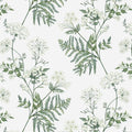 Green Floral Peel and Stick Wallpaper - Easy Removable Wall Covering