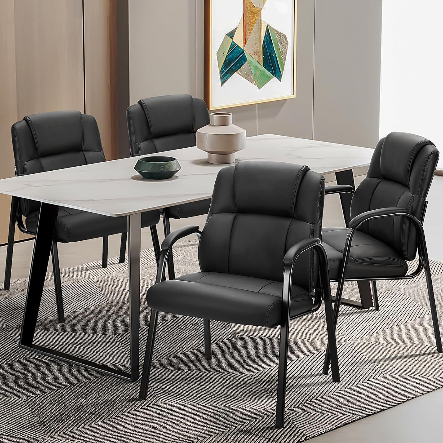 Sweetcrispy Waiting Room Chairs Set of 4 for Comfort and Style