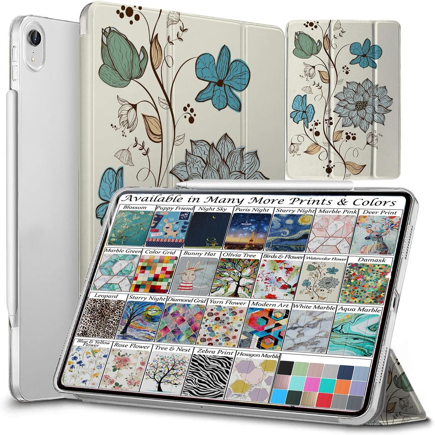 DuraSafe Cases for iPad Air 3rd Gen 10.5in Watercolor Flowers