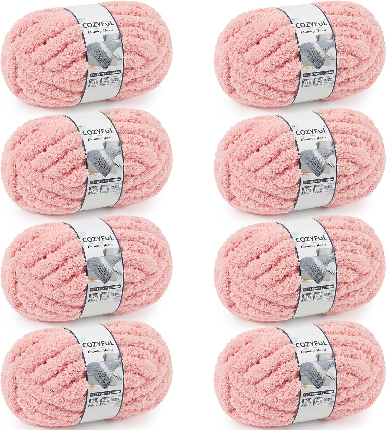 Chunky Yarn for Hand Knitting - Jumbo Thick Chenille Yarn