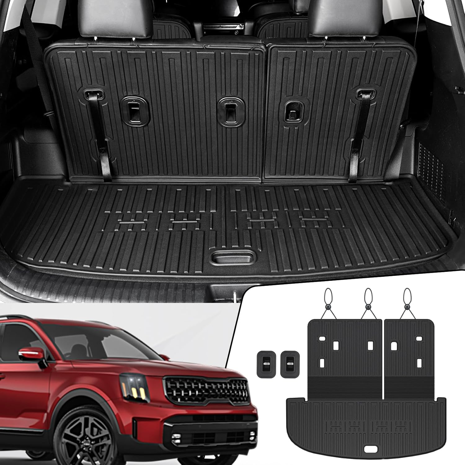 Custom Fit Cargo Mat with Backrest for 2020-2025 Kia Telluride