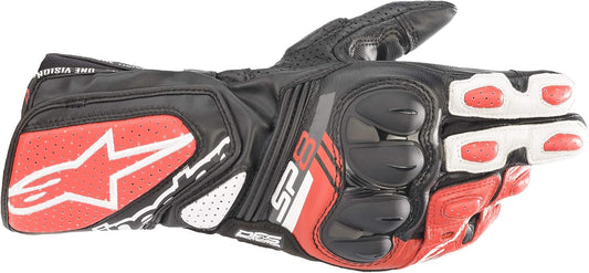 Alpinestars SP-8 V3 Gloves: Full Gauntlet Leather Protection