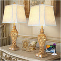 Vintage Table Lamps Set of 2 with USB Charging Ports for Home