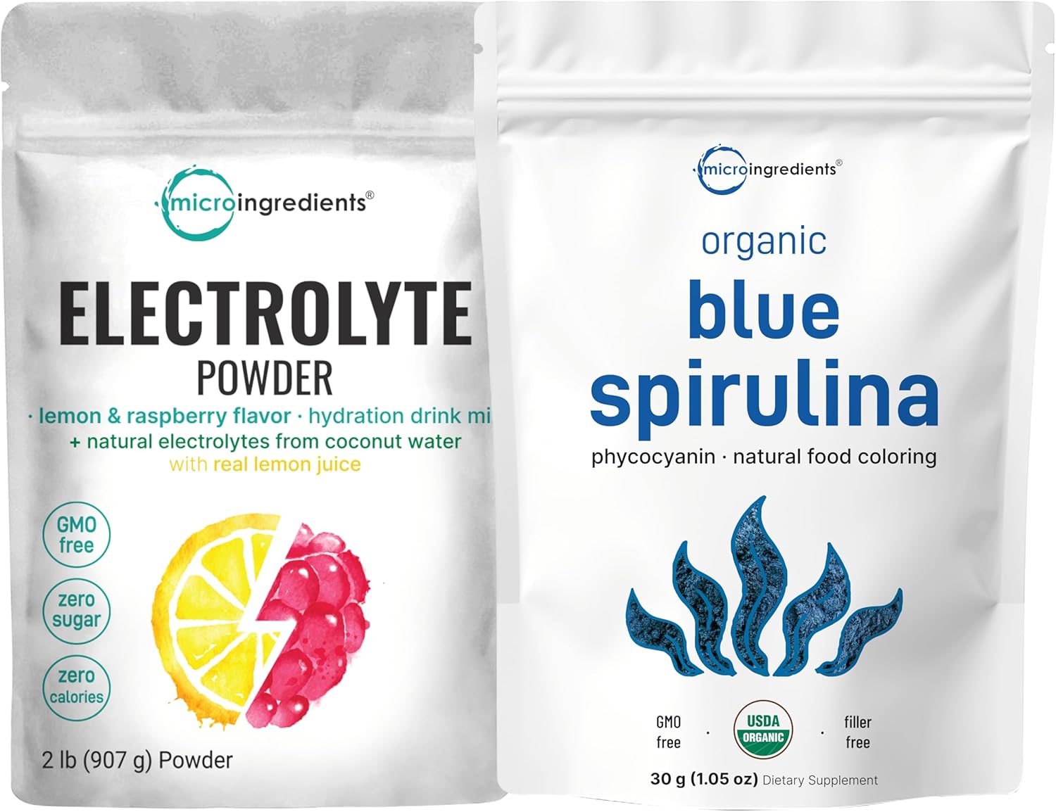Hydrating Bundle Pack: Blue Spirulina & Electrolyte Powders