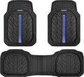 Tire Tread DeepDish Rubber Floor Mats Universal XL Trim-to-Fit - All