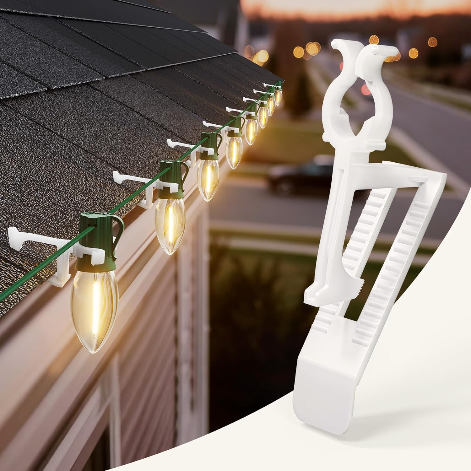 All-in-One Christmas Light Clips for Outdoor Holiday Decor
