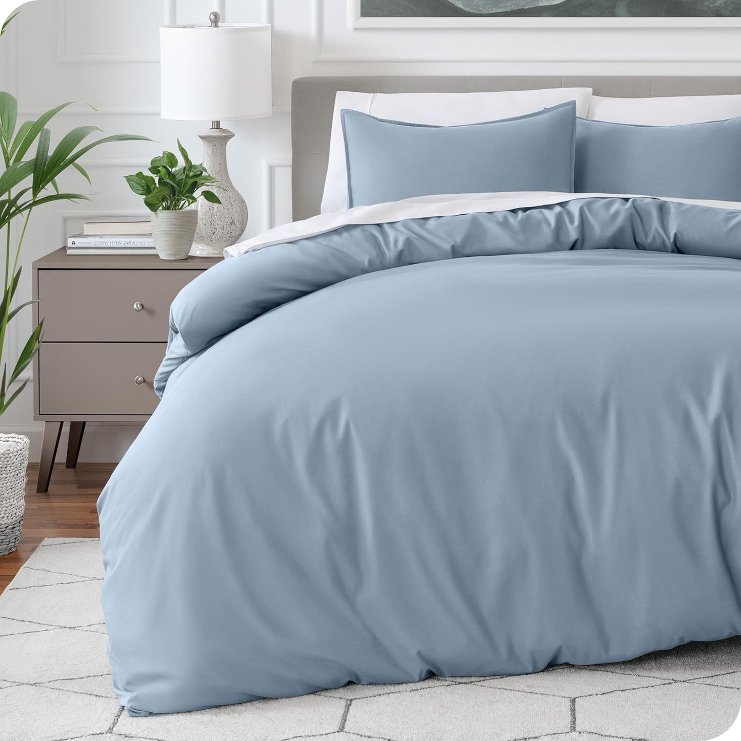 Bare Home California King Duvet Cover Set - Soft & Cooling