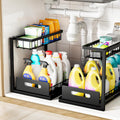 Under Sink Organizer and Storage Slide Out - 2 Pack Pull Out Shelf