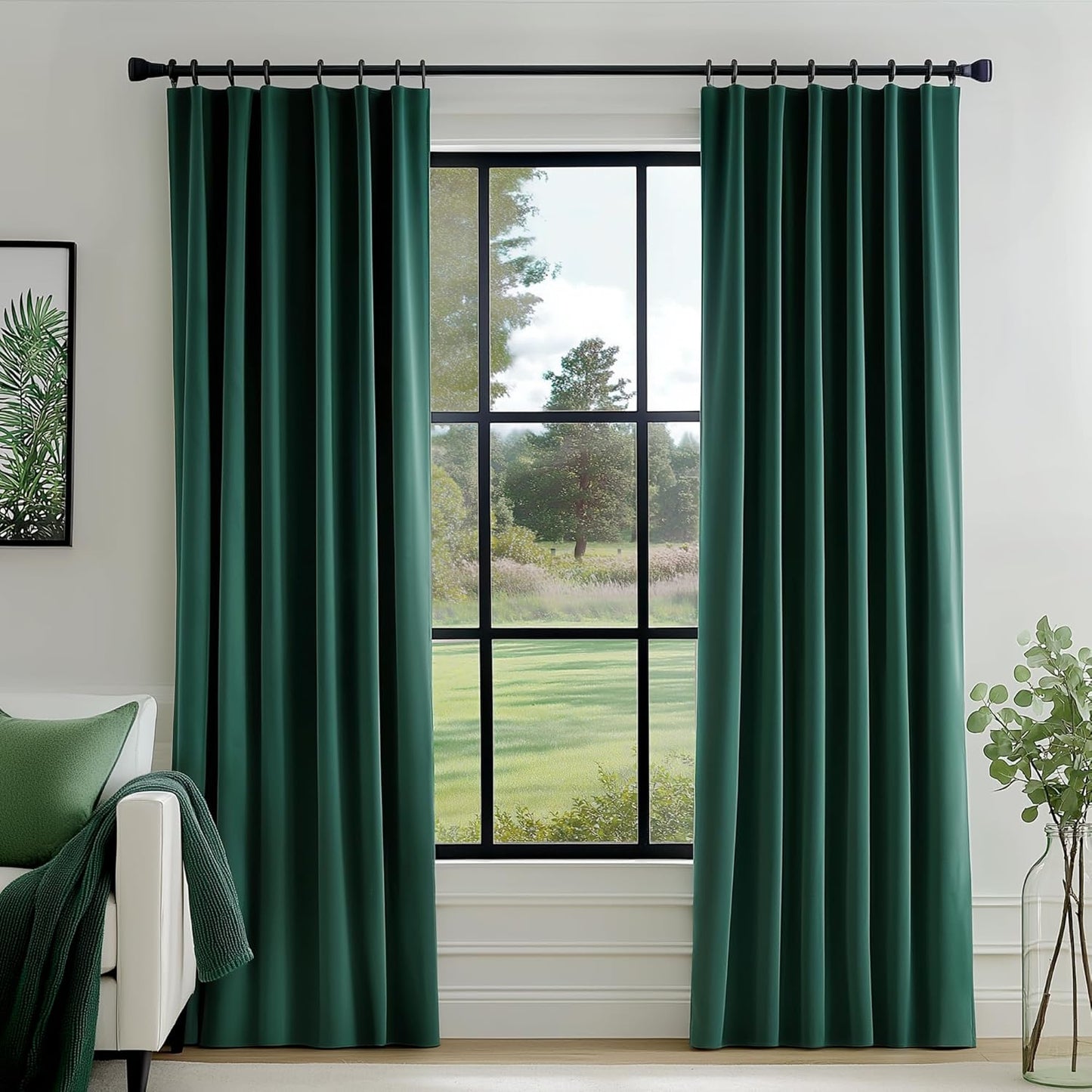FMFUNCTEX Velvet Curtains for Bedroom Living Room Darkening