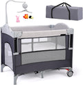 Pack and Play Bedside Bassinet - 4 in 1 Portable Playard