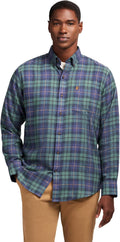 IZOD Men's Stratton Flannel Long Sleeve Shirt for Comfort