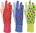 Women Soft Jersey Garden Gloves 3-Pair Pack - Comfortable Cotton Fit