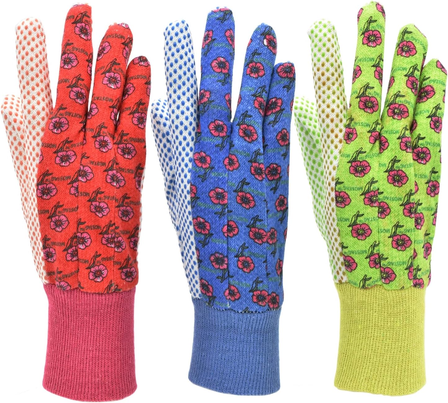 3-Pack Soft Jersey Garden/Work Gloves by G & F - Women's Best Protection