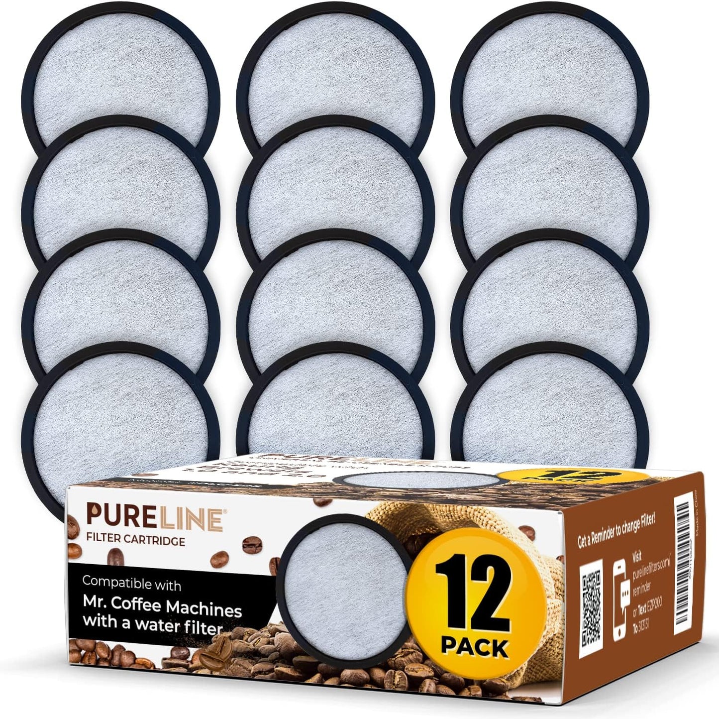 Fresh Brews: PURELINE Charcoal Disks 12-Pack for Mr. Coffee Machines
