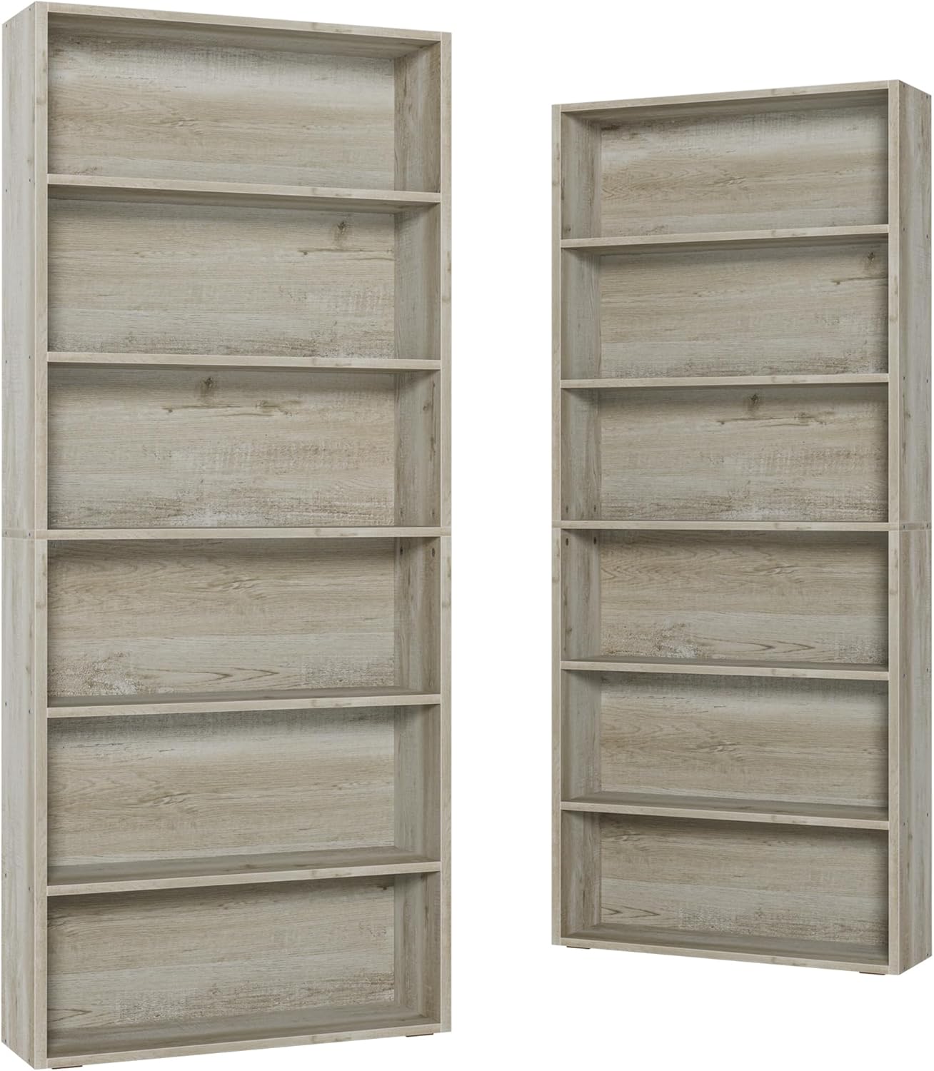 IRONCK 6-Tier Floor Standing Bookshelves for Home Office Decor