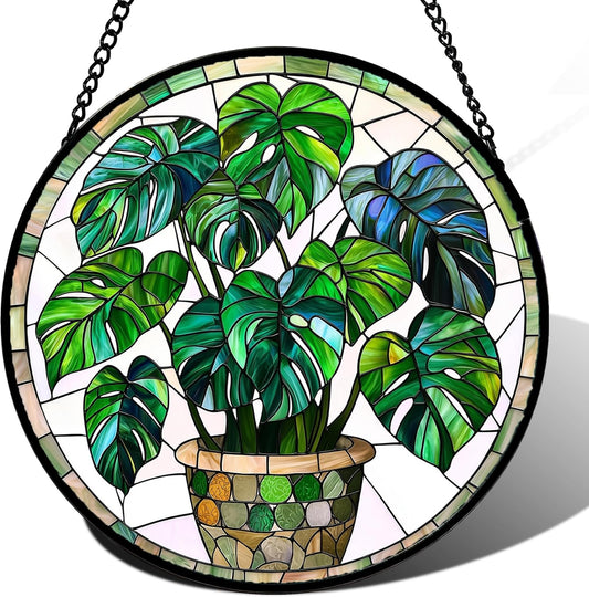 Stained Glass Window Hanging Suncatcher for Home Decor Gifts
