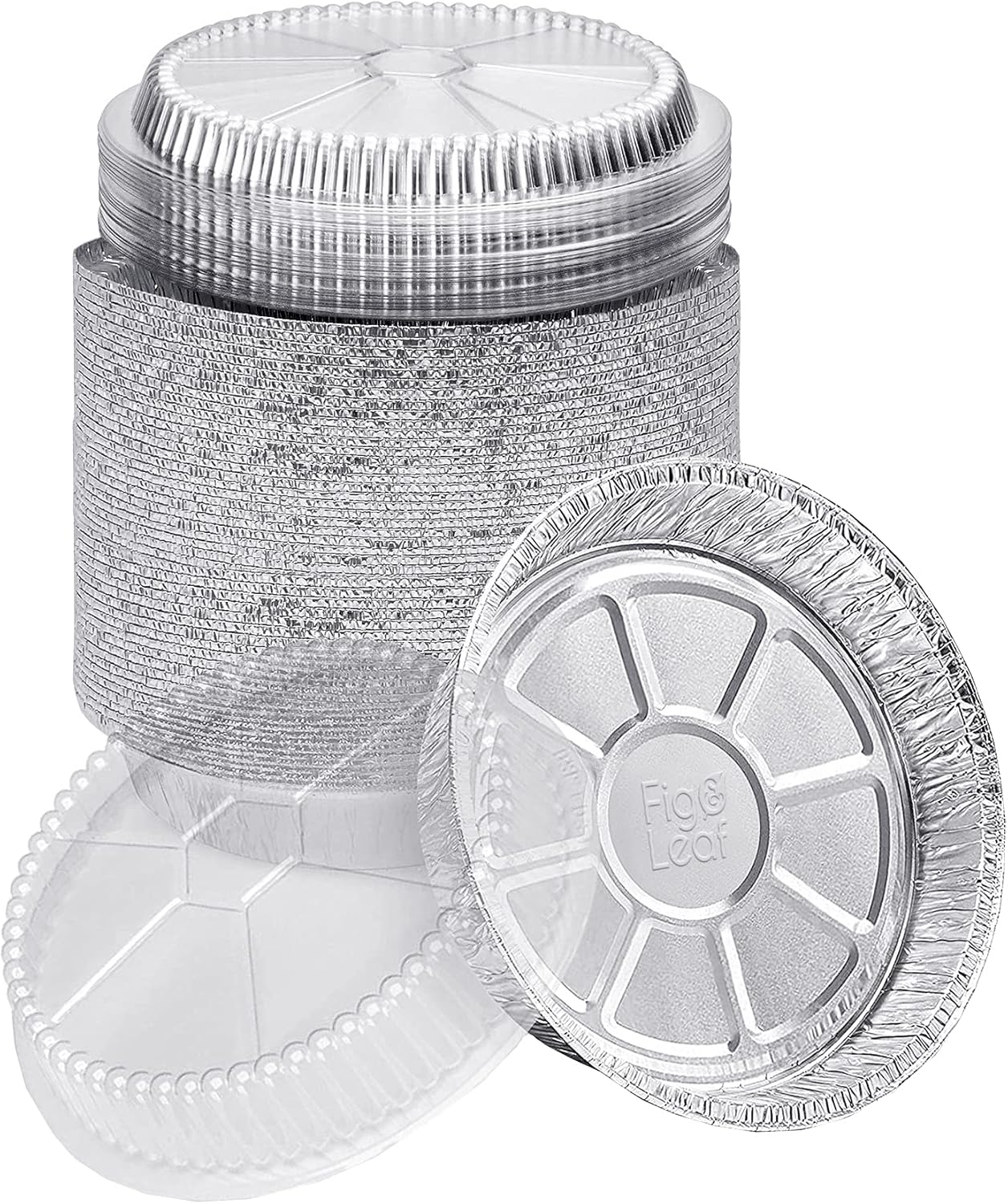 Premium 6-Inch Round Foil Pans with Lids for Cooking & Baking