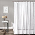 Lush Decor Hotel Collection Shower Curtain - Minimalist White and Gray
