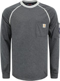FR Shirts for Men Crew Neck Long Sleeve 5.5oz Flame Resistant