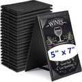 Leatherette Table Tents 5 x 7 in Black PU Leather - Bulk 20 Pack