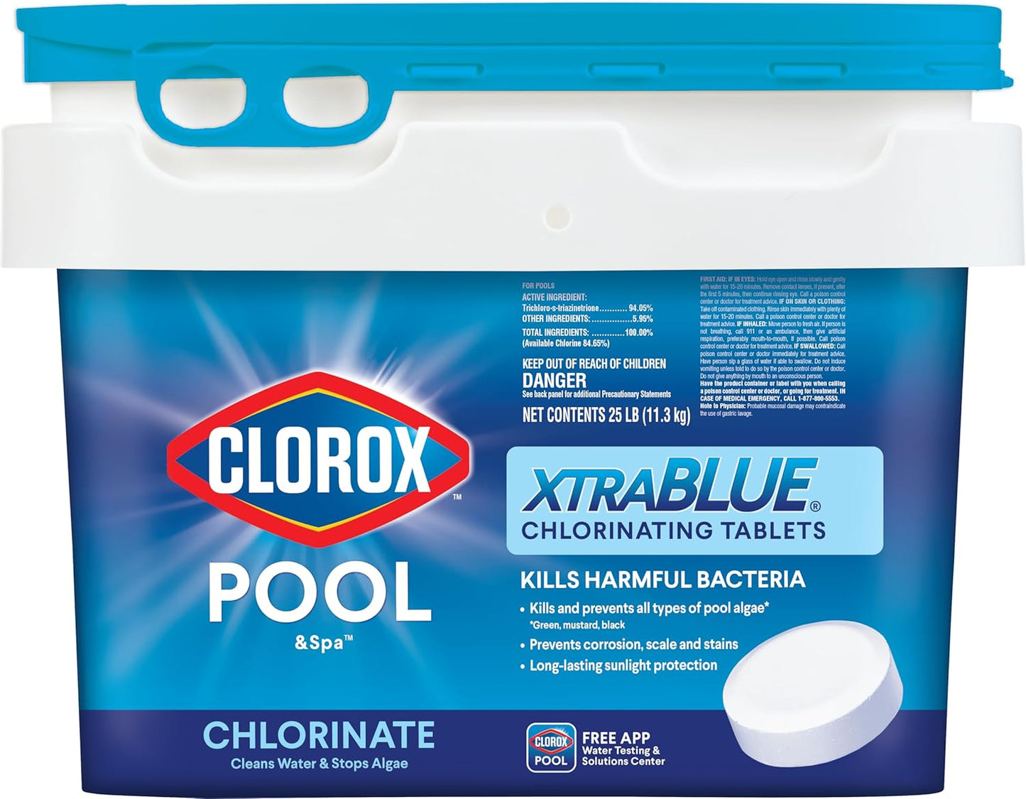 Clorox Pool&Spa XtraBlue 3 Swimming Pool Chlorinating Tablets