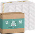Green Lifestyle Gold Stripe Terry Towels White Cleaning Rags