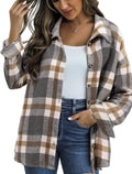 Traleubie Women's Flannel Plaid Shacket - Cozy Oversize Layer