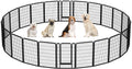 Dog Playpen Outdoor 40 in 24 Panels - Portable Foldable Pet Fence