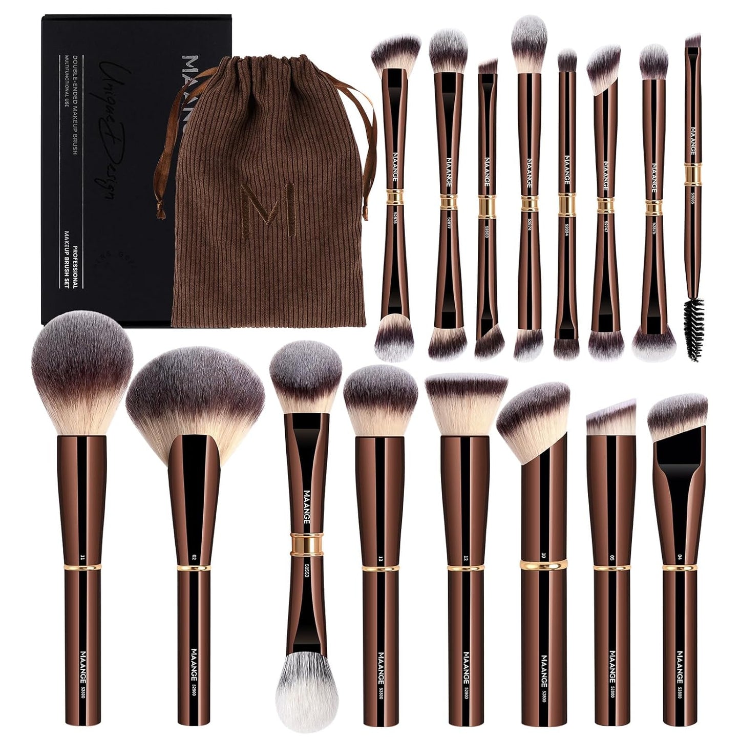 MAANGE Makeup Brushes Set 16Pcs for Flawless Beauty Looks