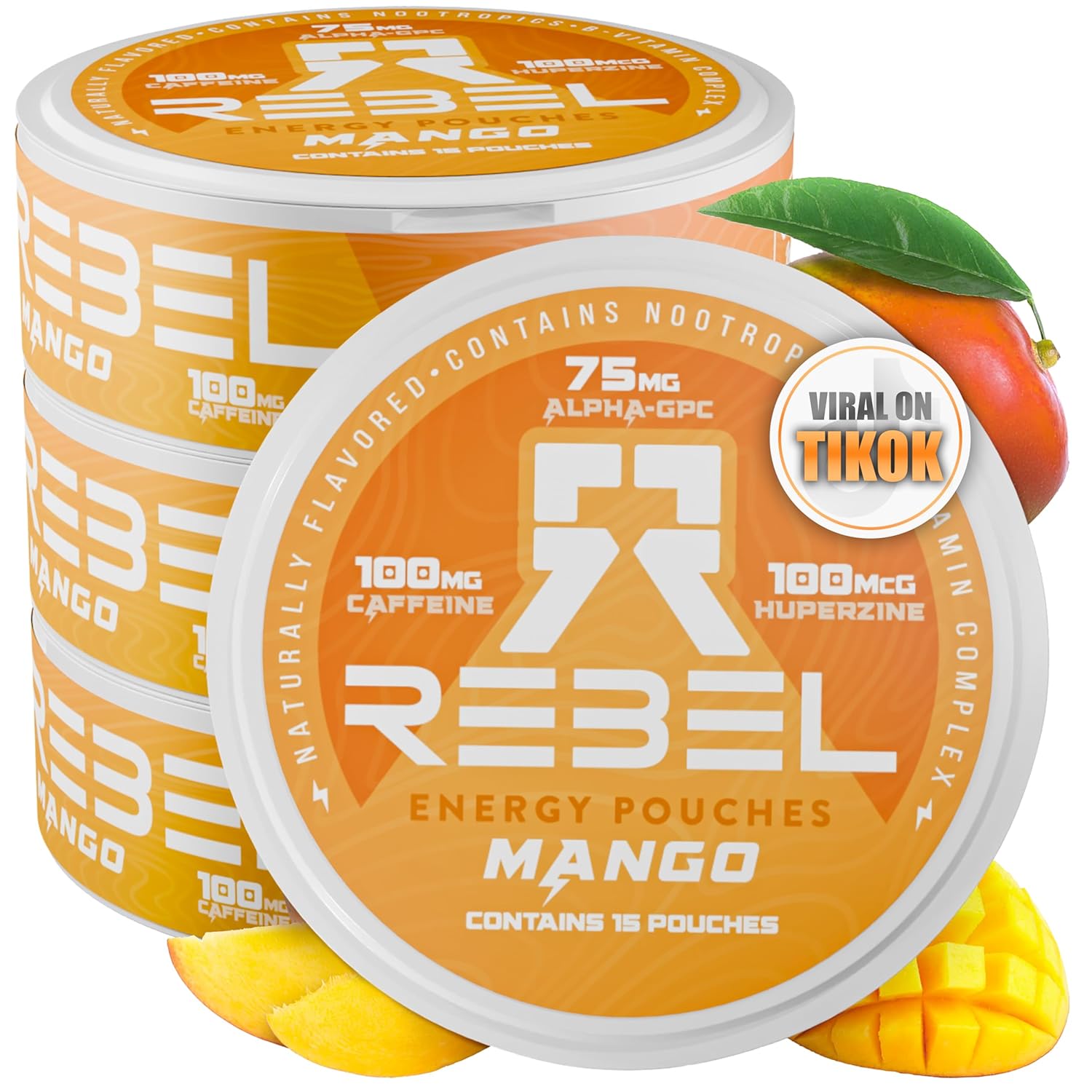 Nootropic Energy Caffeine Pouches for Clean Energy Boost
