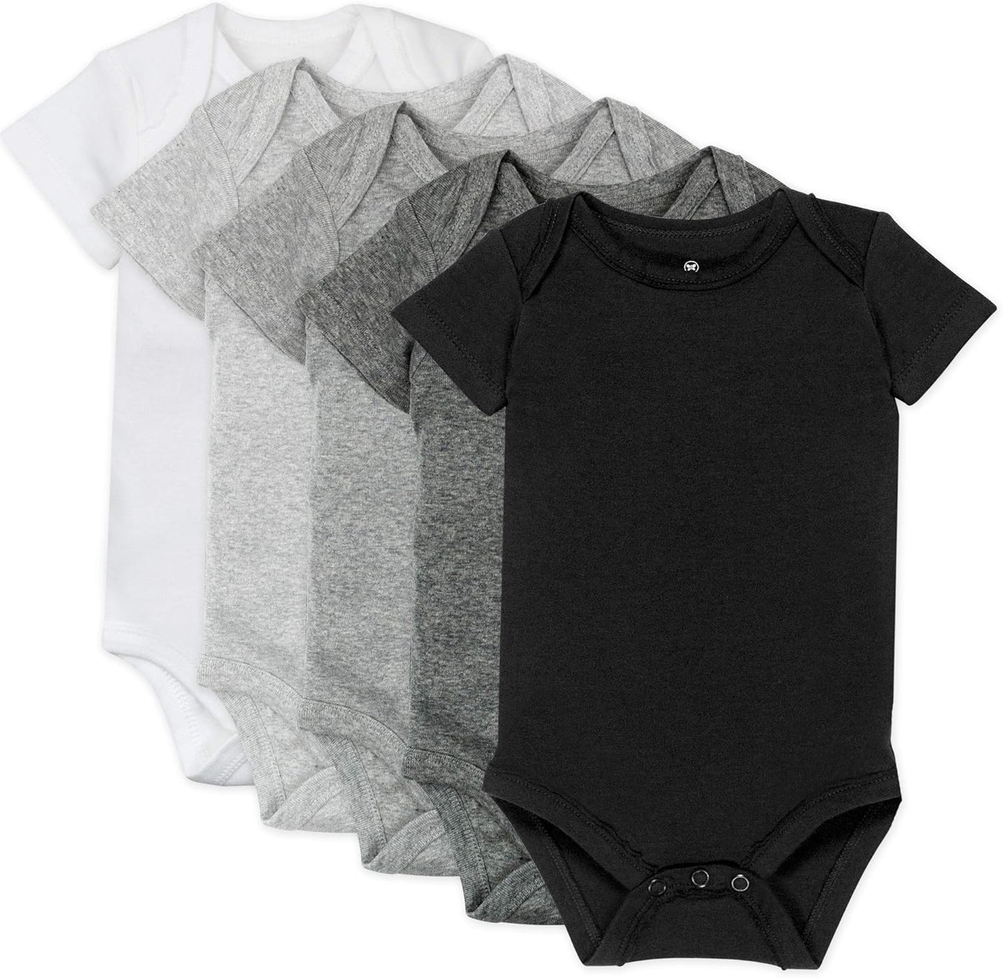 HonestBaby 5-pack Short Sleeve Bodysuits for Infant Boys