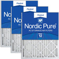 Nordic Pure 20x20x2 Pleated MERV 12 Air Filters 3 Pack - Clean Air