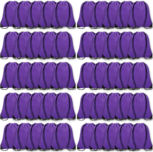 50Pcs Drawstring Backpack Bulk Cinch Bag for Sports and Travel