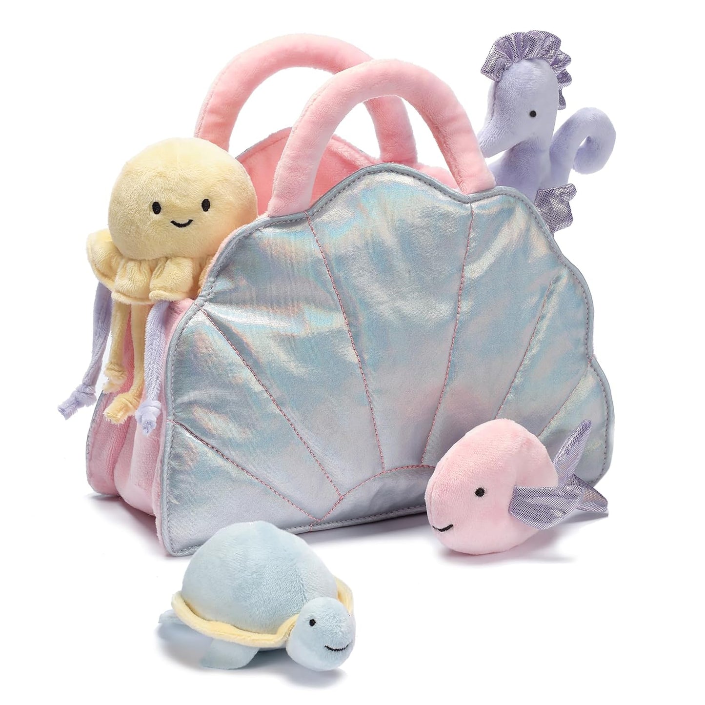 Interactive Aquatic Plush Playset with Sea Animals for Kids