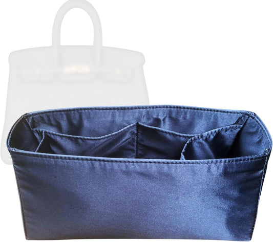 Satin Organizer for Birkin 25,30,35,40,42,45,50, with Zipper Pocket