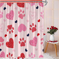 Sweetheart Dog Paw Print Shower Curtain