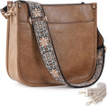 Crossbody Bag Women Vegan Leather Hobo Handbag - Spacious, Two Straps