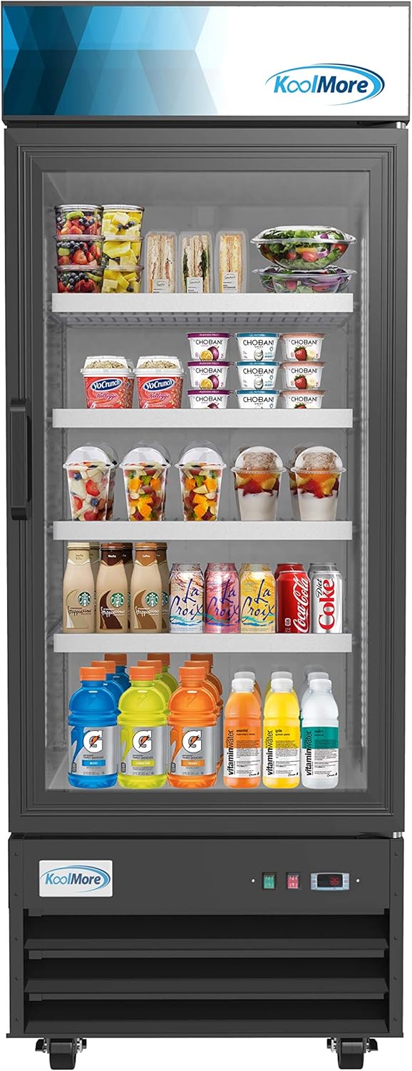 KoolMore MDR-1GD-23C Commercial Glass Display Refrigerator